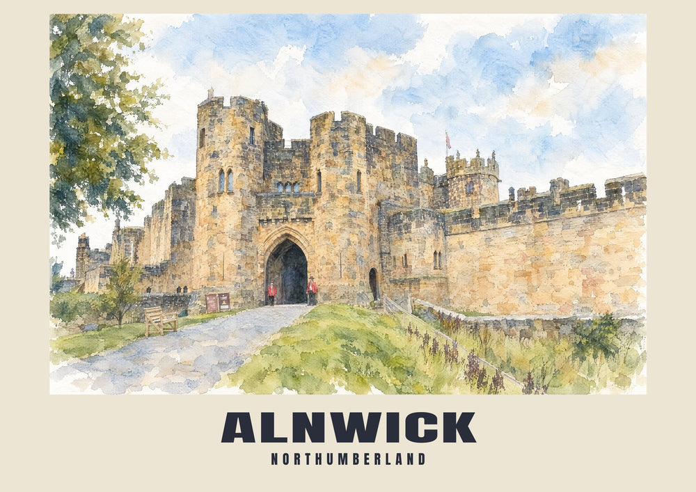 Alnwick — English Watercolour Art Print