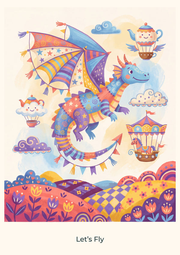 Let’s Fly — Sky Carnival Children’s Art Print