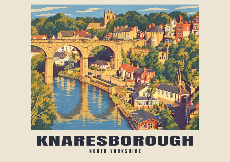 Knaresborough — Retro Railway Art Print