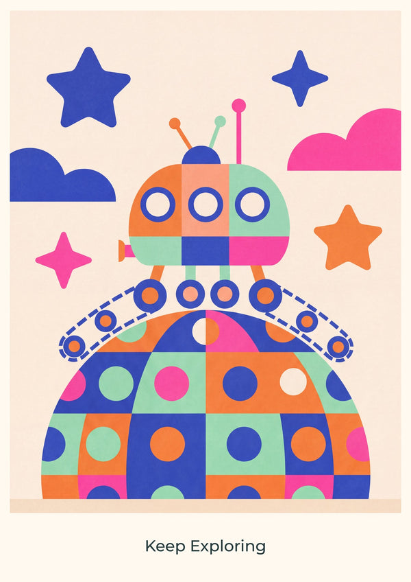 Keep Exploring — Playful Little Planet Children’s Art Print