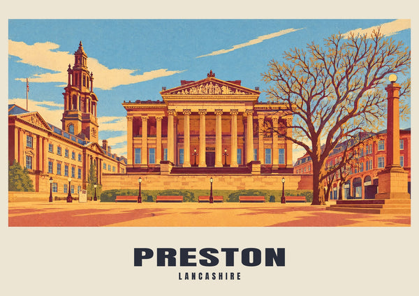 Preston — Retro Railway Art Print