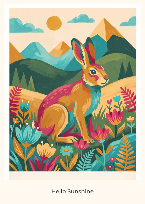 Hello Sunshine — Mountain Meadow Children’s Art Print