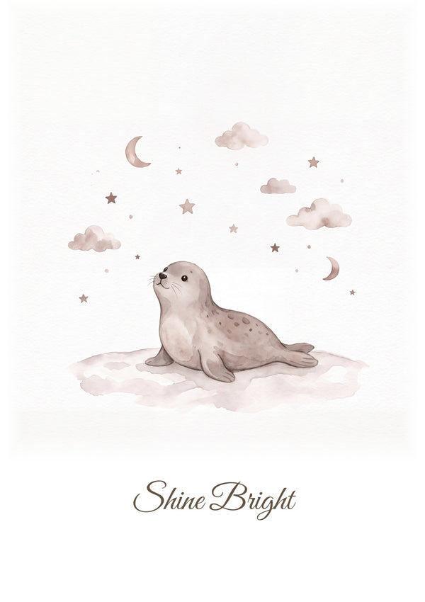Shine Bright — Polar Starlight Nursery Print