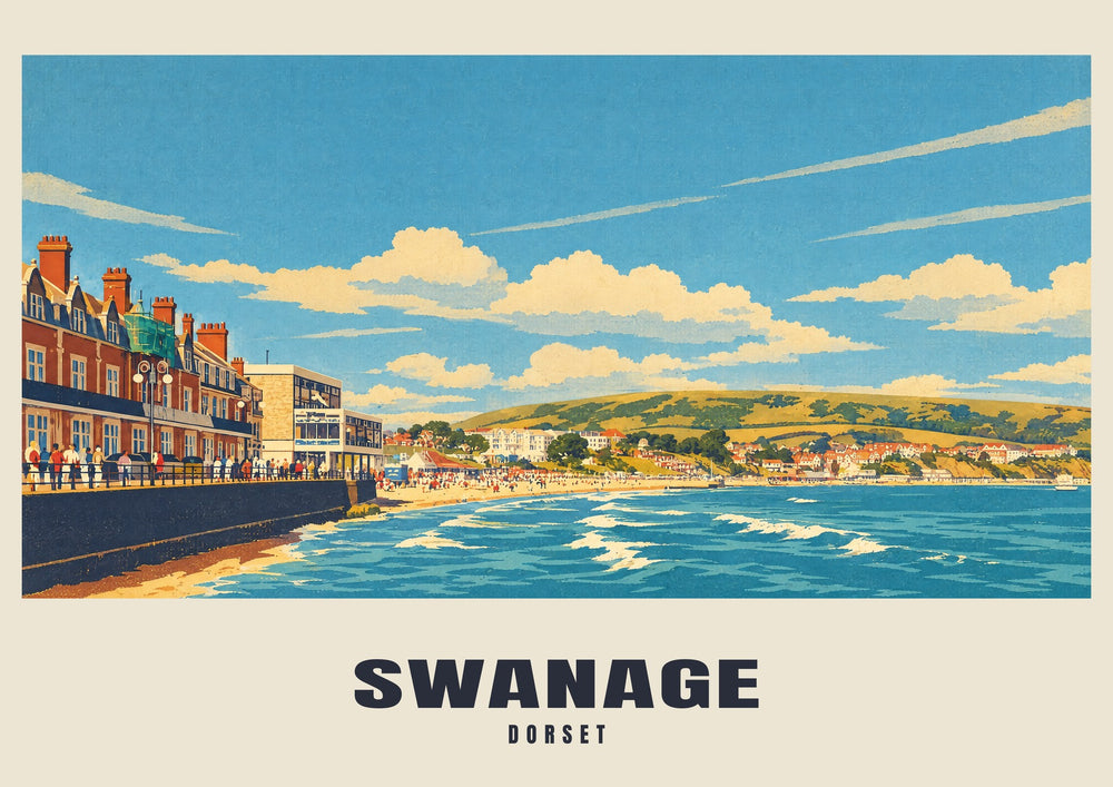 Swanage — Retro Railway Art Print