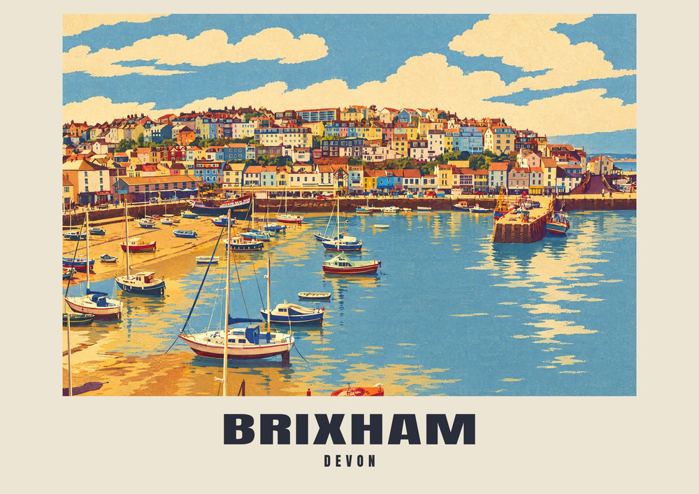 Brixham — Retro Railway Art Print