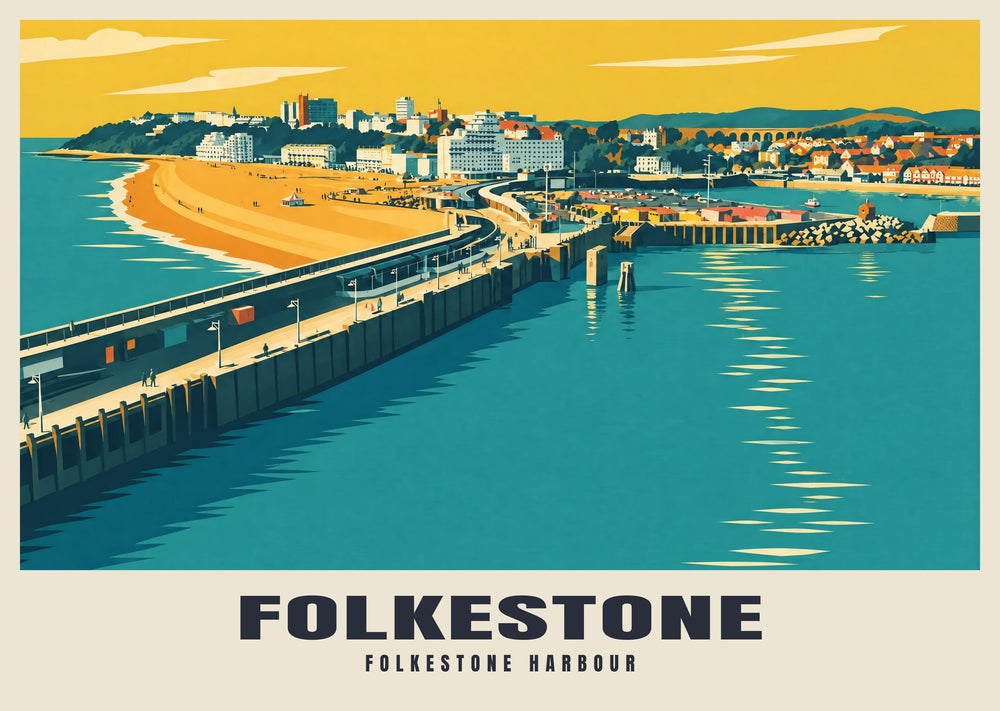 Folkestone Harbour Poster