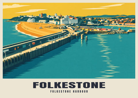 Folkestone Harbour Poster
