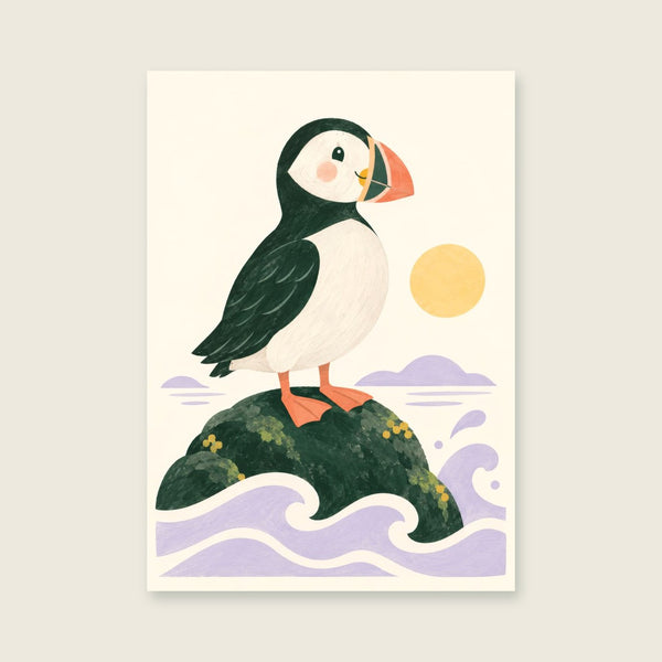 Puffin by the Sea Children’s Print