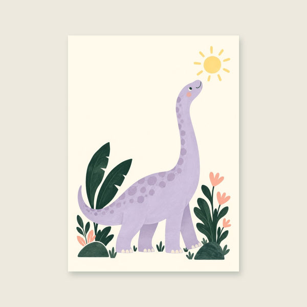 Brontosaurus & the Sun Children’s Print