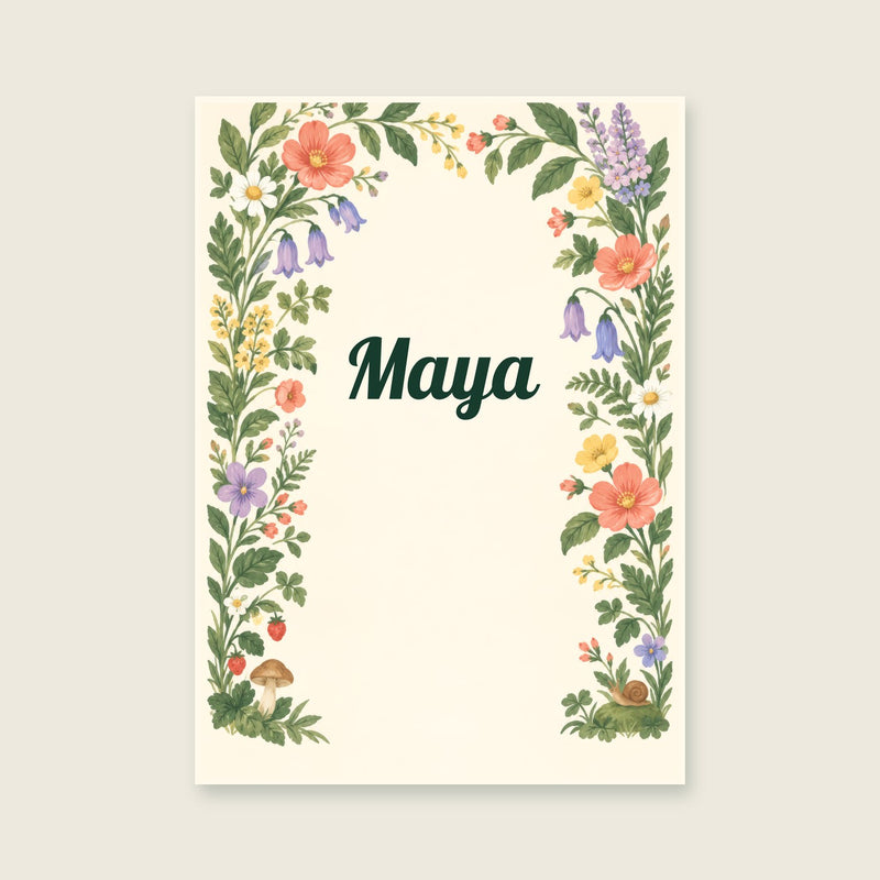 My Name in Bloom Personalised Print