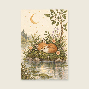 Dream Among the Stars Fox Nursery Print