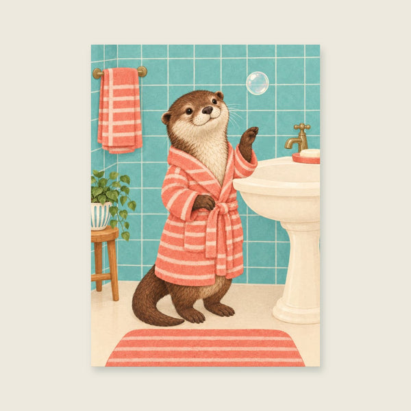 Otter and the Last Bubble Art Print