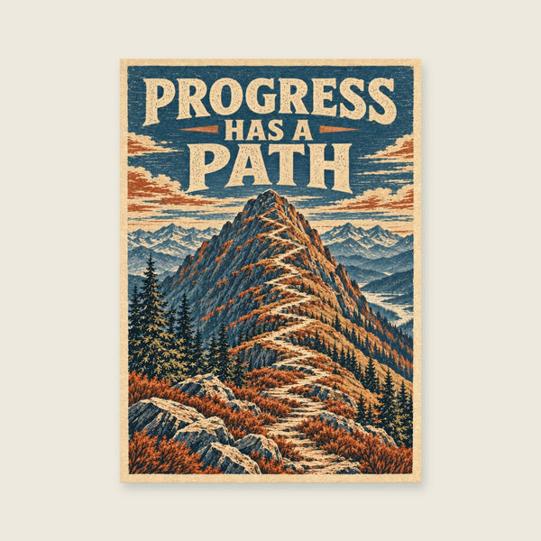 Progress Has a Path Art Print
