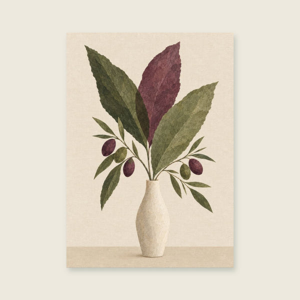 Monstera Silhouette Study Art Print