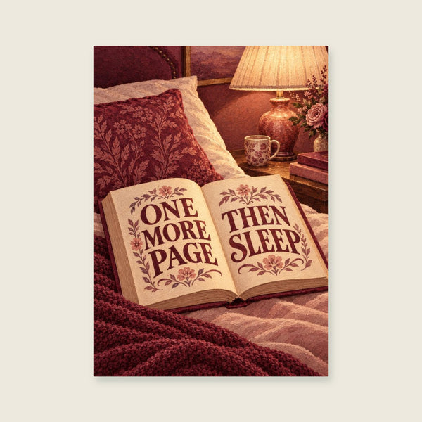 One More Page Then Sleep Art Print