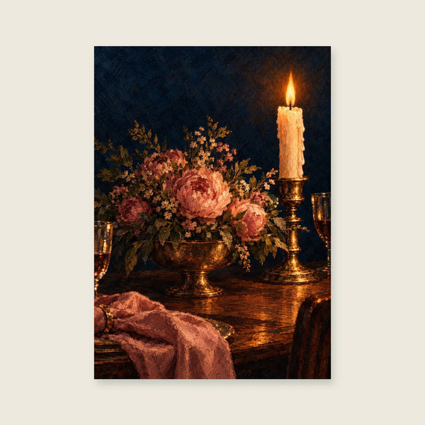 Flowers After Sunset Art Print