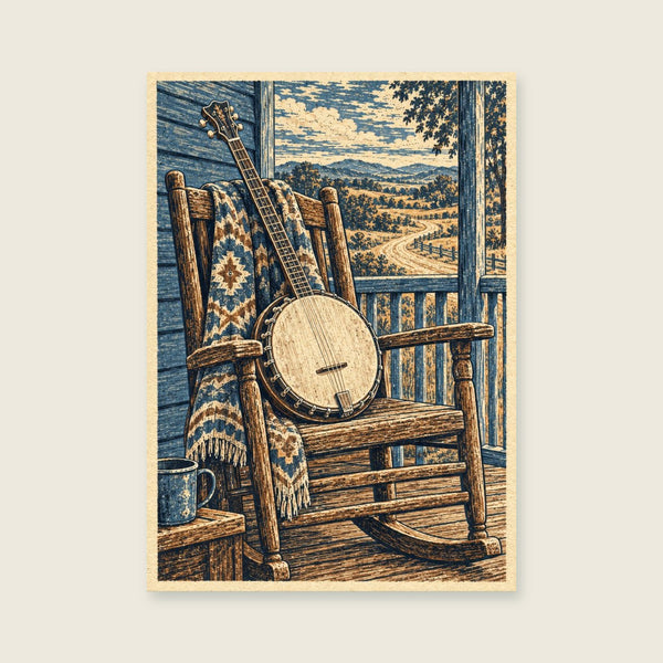 The Porch Banjo Art Print