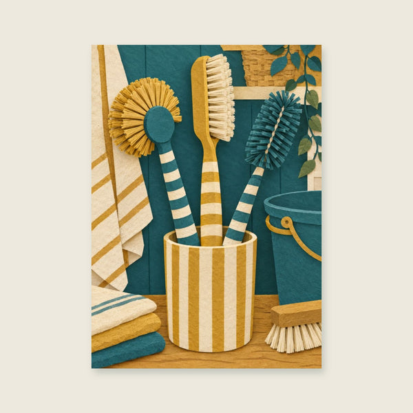 Brooms in a Row Art Print