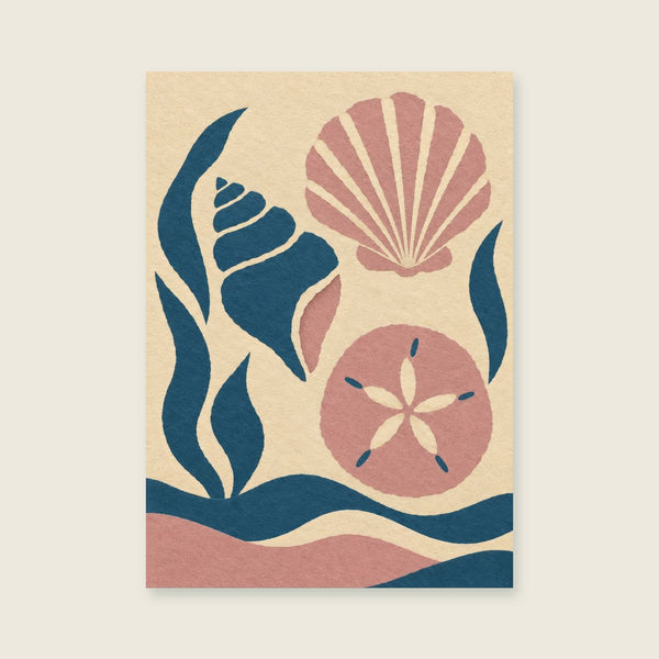 Three simplified shells Art Print