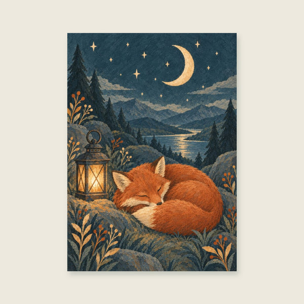 fox resting Art Print