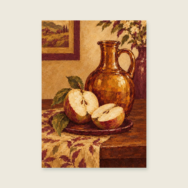 Apple halves Art Print