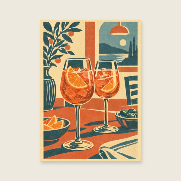 Two unbranded aperitif glasses Art Print