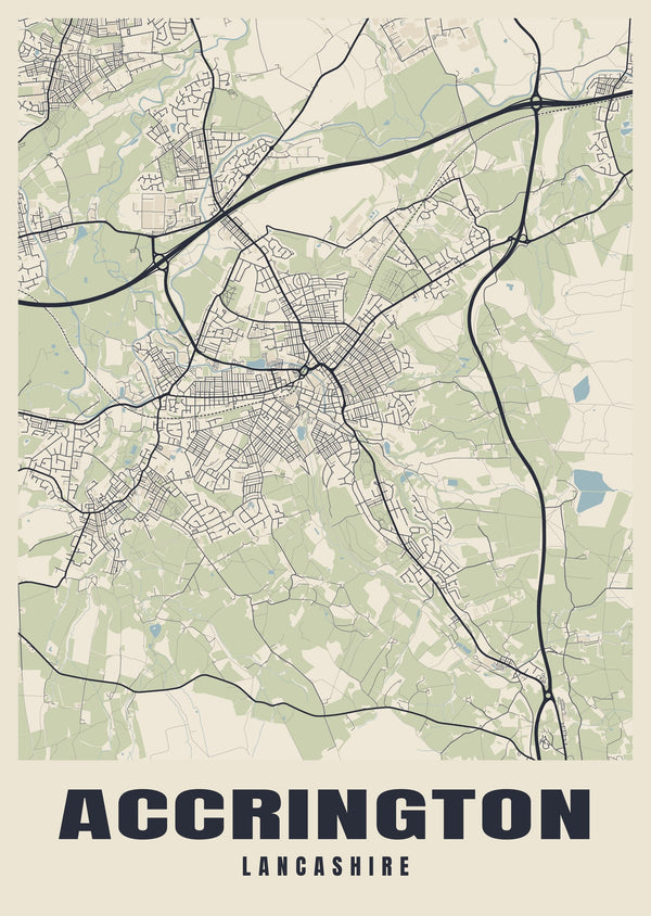 Accrington Street Map Poster