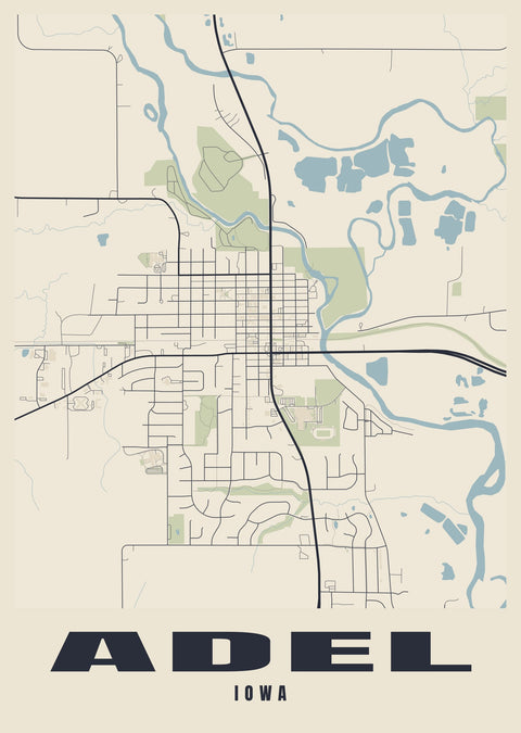 Adel Street Map Poster