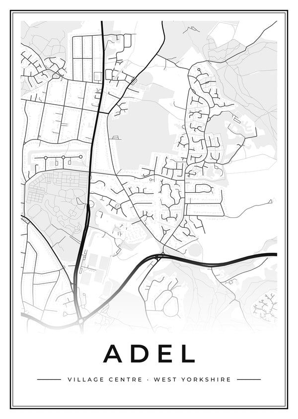 Adel Village Centre Street Map Poster