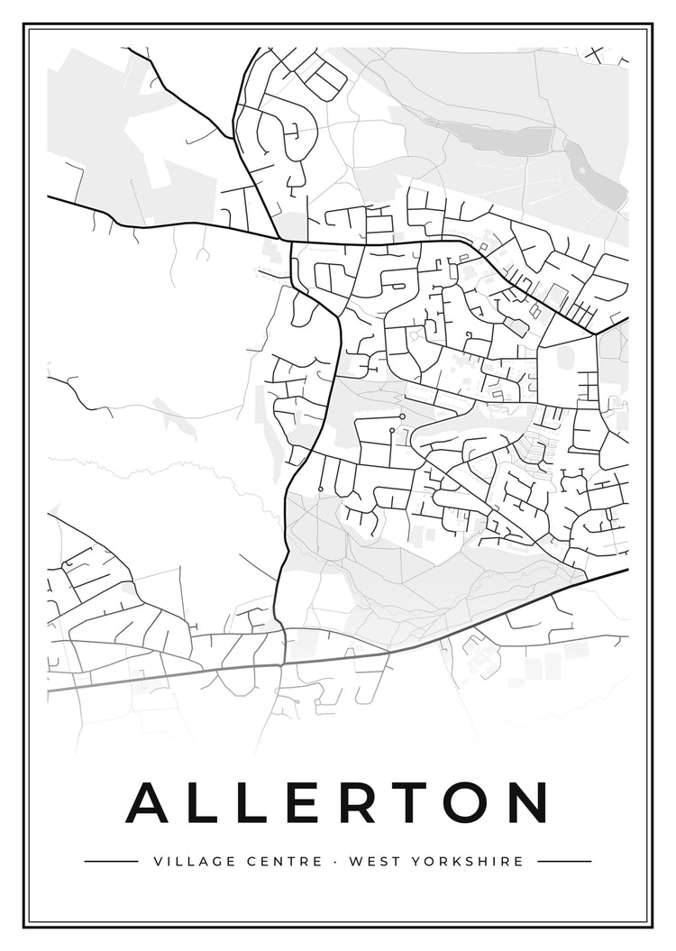 Allerton Village Centre Street Map Poster