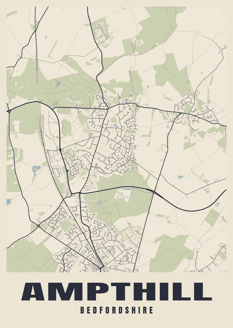Ampthill Street Map Poster