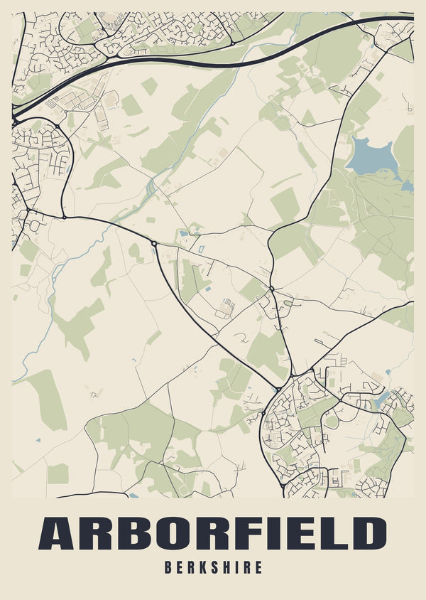 Arborfield Street Map Poster
