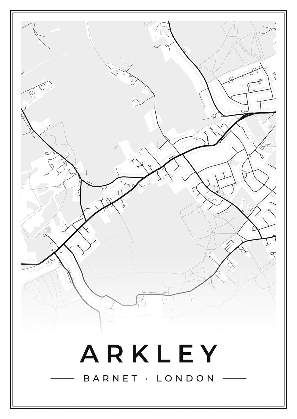 Arkley Street Map Poster