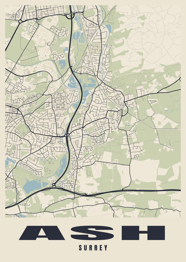 Ash Street Map Poster