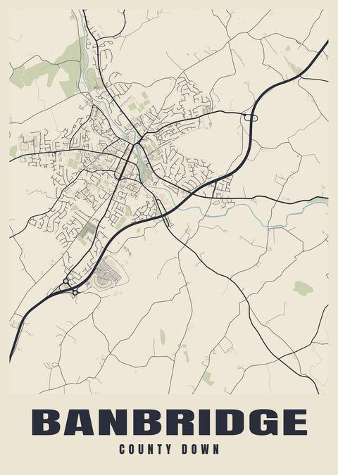 Banbridge Street Map Poster
