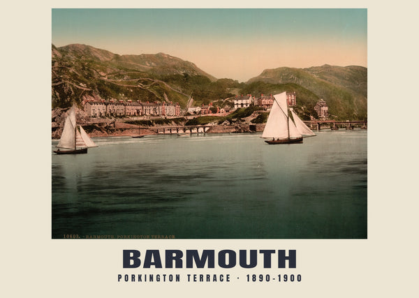 Porkington Terrace, Barmouth — 1890–1900 · Vintage photochrom print