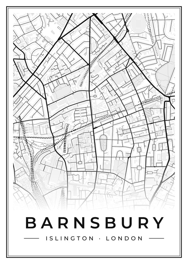 Barnsbury Street Map Poster
