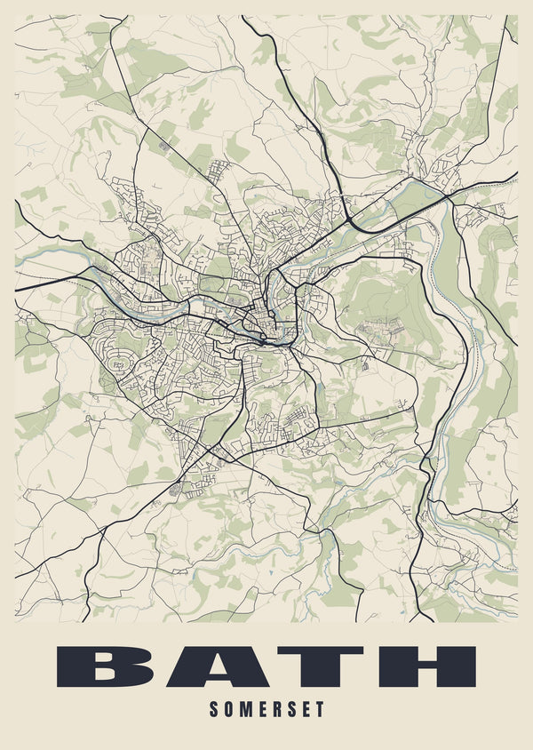 Bath Street Map Poster