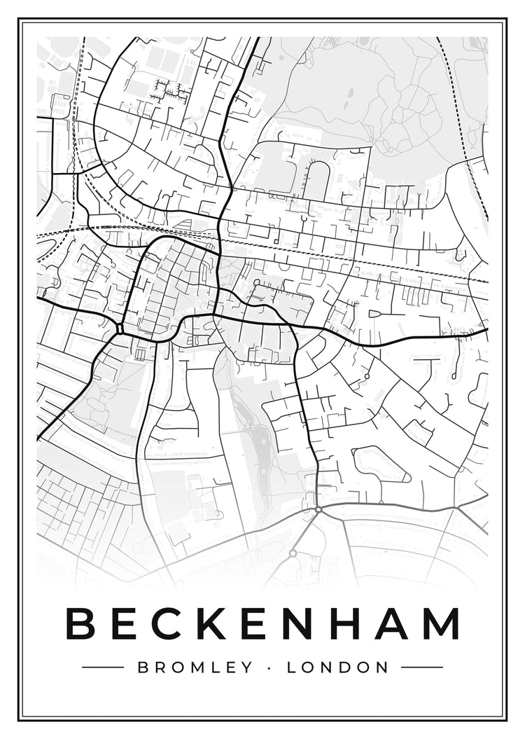 Beckenham Street Map Poster