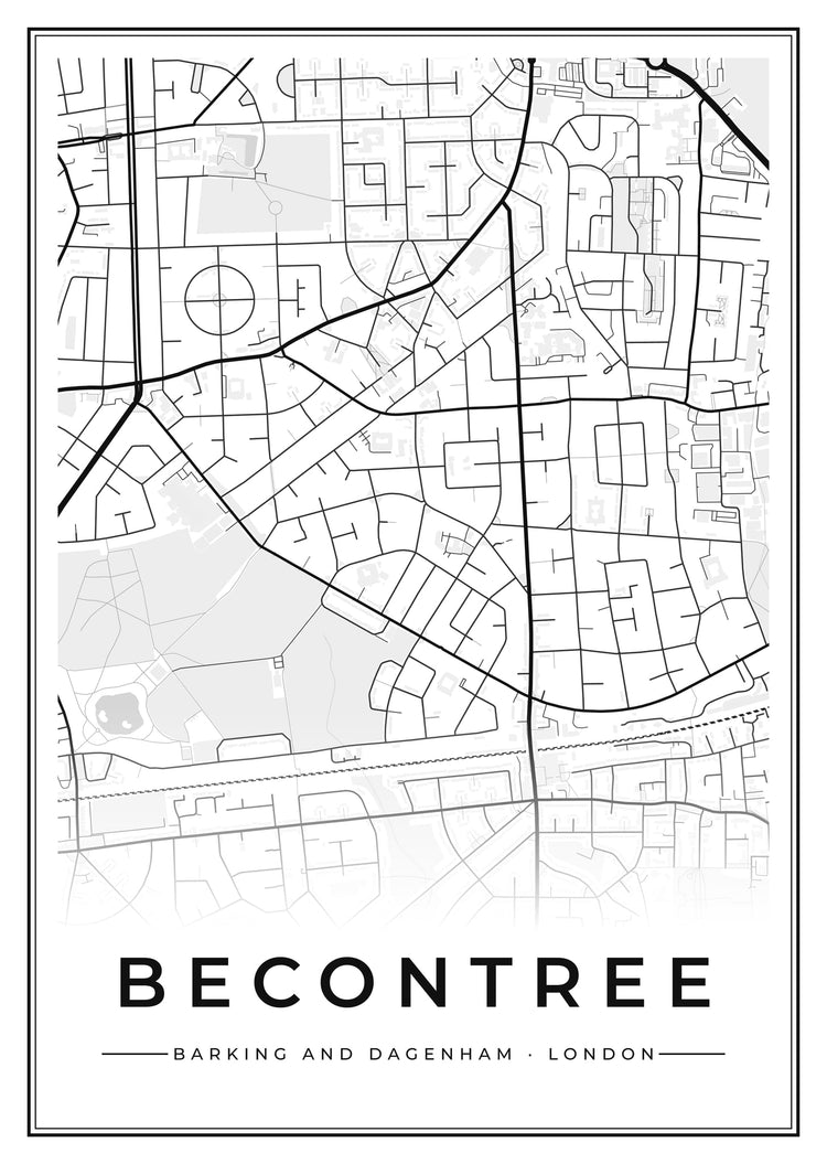 Becontree Street Map Poster