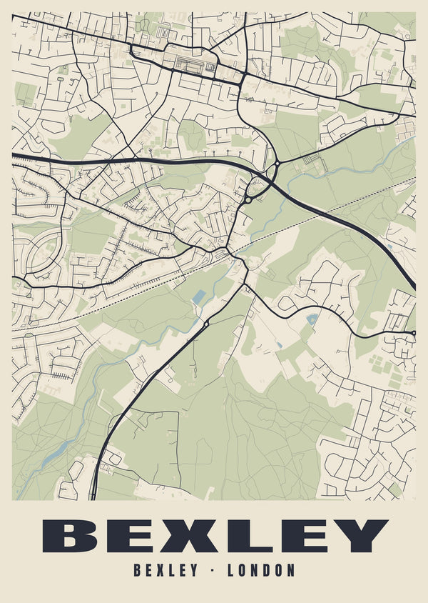 Bexley Heritage Street Map Poster