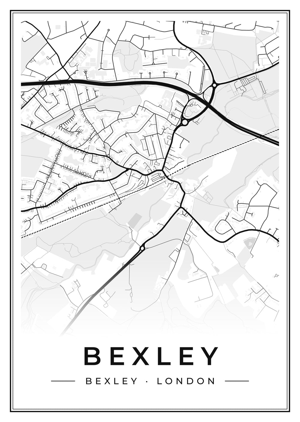 Bexley Street Map Poster