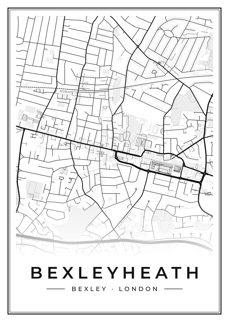 Bexleyheath Street Map Poster