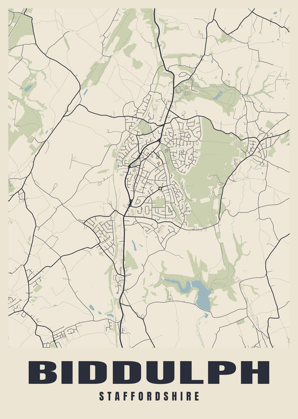 Biddulph Street Map Poster