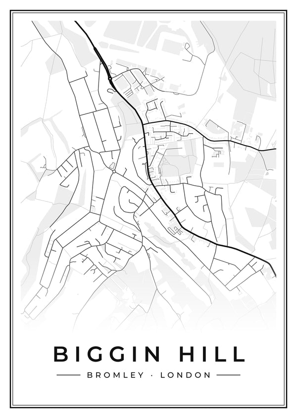 Biggin Hill Street Map Poster