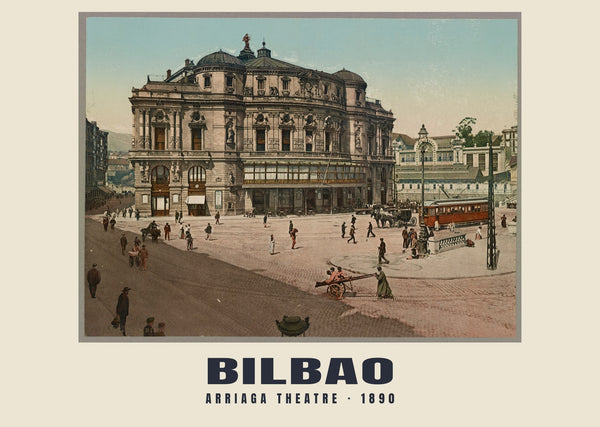Arriaga Theatre, Bilbao — 1890 · Vintage photochrom print