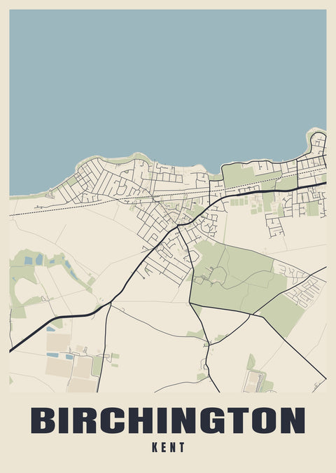 Birchington Street Map Poster