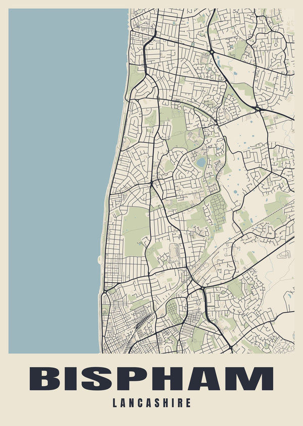 Bispham Street Map Poster