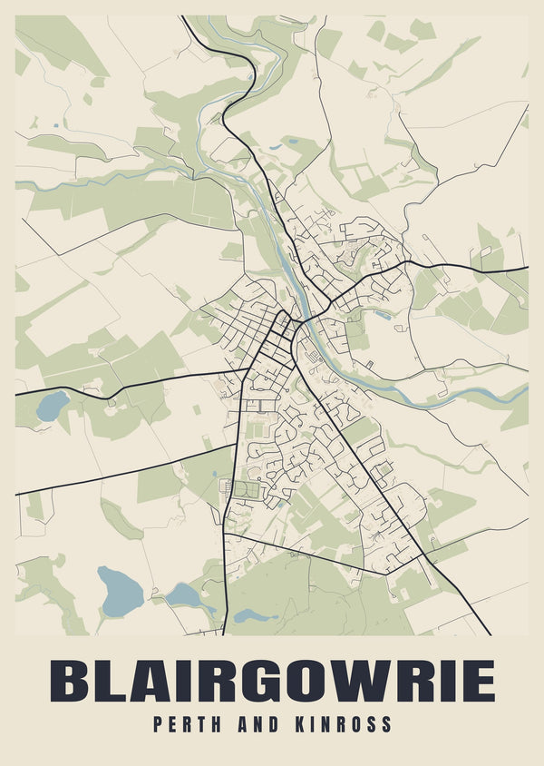 Blairgowrie Street Map Poster