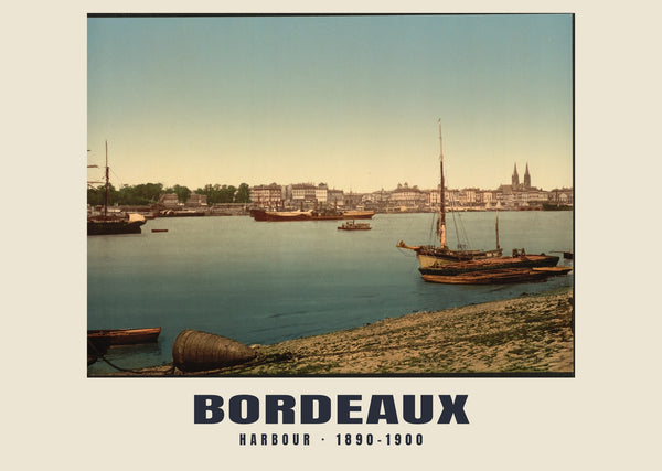 Harbour, Bordeaux — 1890–1900 · Vintage photochrom print
